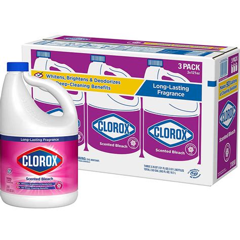 Clorox Scented Bleach Fresh Meadow Scent 3 Pack Of 121 Oz Bottles