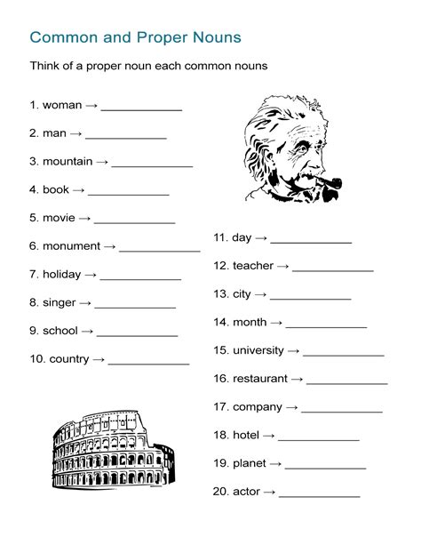 Common And Proper Nouns Free Printable Worksheets Printable Templates