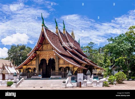 Beautiful View Of The Wat Xieng Thong Buddhist Temple Luang Prabang
