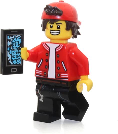 lego hidden side minifigure jack davids red jacket backwards cap and dual faces with ghost