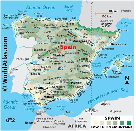 Spain Map Spain Map PNG The Map Shows Spain And Neighboring