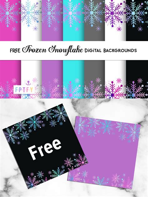 7 Free Frozen Snowflake Digital Backgrounds Free Pretty Things For You