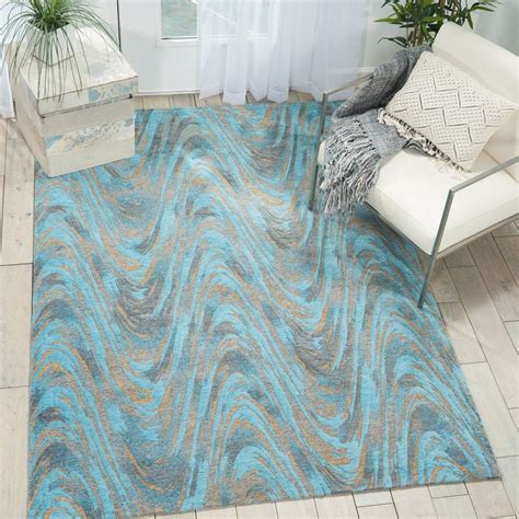Organic Modern Rugs Om001 By Nourison In Midnight Teal Buy Online From