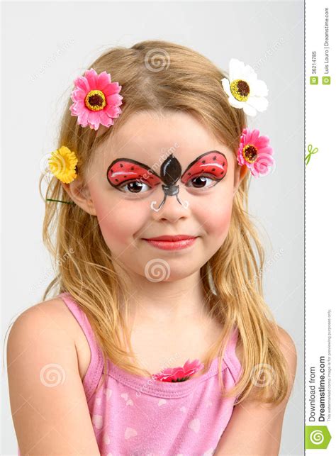 Face Painting Ladybug Royalty Free Stock Photo Image