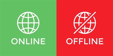 Online And Offline Internet Icon Vector On And Off Network Symbol