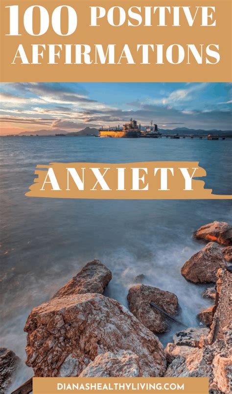 100 Positive Affirmations For Anxiety Dianas Healthy Living