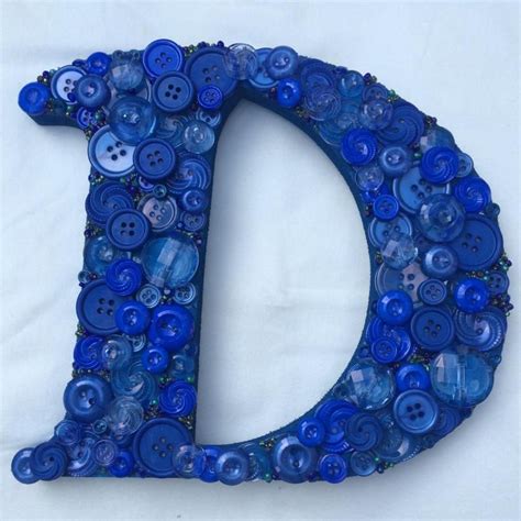 Beautiful Button Letter Button Monogram Letter Button Wall Etsy