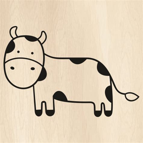 Bull Svg Black And White Bull Png Baby Calf Vector File Png Svg