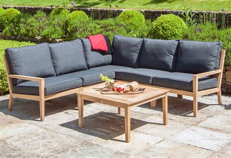 Check spelling or type a new query. garden lounge corner sofa set in roble hardwood with grey ...