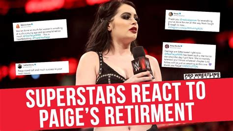 Wwe Superstars React To Paiges Retirement Youtube