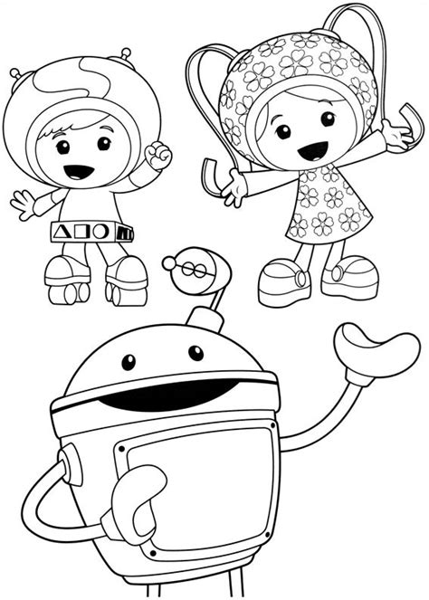 The free printable pictures will remind the children of the best moments of their favorite cartoon and will allow them to contribute to the creation of images for the main characters: Umizoomi to print for free - Umizoomi Kids Coloring Pages