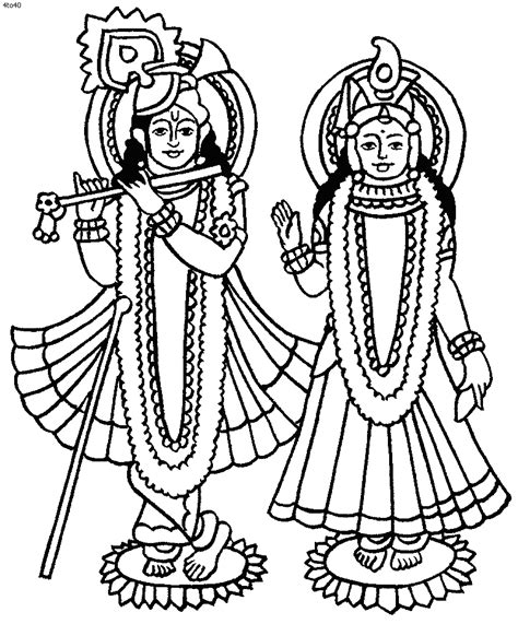 Hindu Gods And Goddesses Coloring Pages Sketch Coloring Page