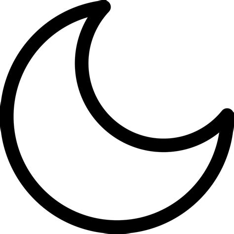 Crescent Moon Outlined Shape Svg Png Icon Free Download 34307