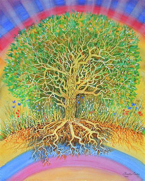 Rainbow Tree Painting By Heather Easley Pixels