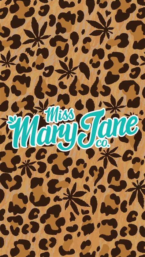 Phone Wallpaper Weed Leopard Print Miss Mary Jane Co