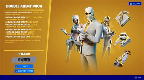 Check out all of the fortnite skins and other cosmetics available in the fortnite item shop today. GIFTING *NEW* DOUBLE AGENT PACK THAT IS IN THE FORTNITE ...