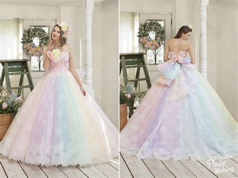 Utterly Blown Away By This Rainbow Pastel Gown From Nicole Collection