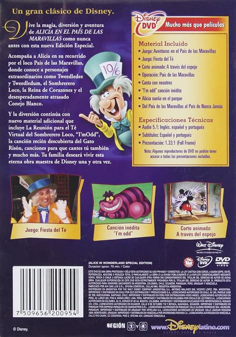 Alice In Wonderland 1951 Dvd5 Ntsc Latino Clasicotas