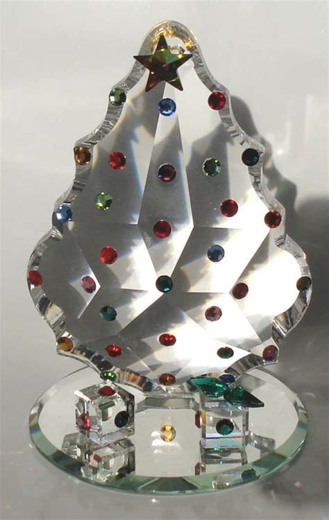 Crystal Christmas Tree Ornament Made With Swarovski Crystal Etsy