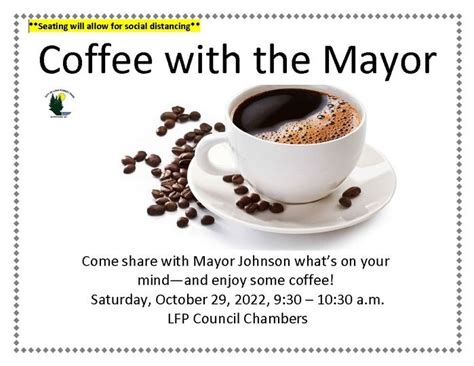 Shoreline Area News Join Lfp Mayor Johnson For Coffee With The Mayor
