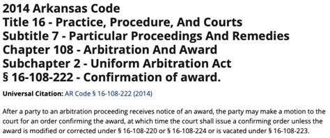 8 State Statute Arkansas Fairclaims