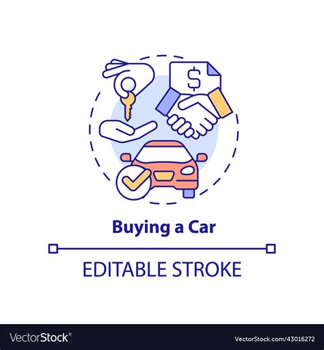Buying Car Concept Icon Royalty Free Vector Image