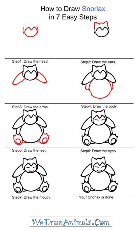 Erasers are your friend, especially when you're first learning to draw. How to Draw Snorlax Pokemon