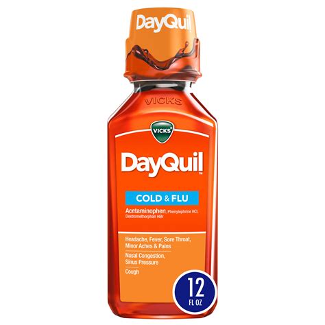 Vicks Dayquil Multi Symptom Relief Cold And Flu Liquid 120 Oz
