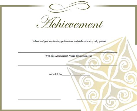 Free 40 Best Certificate Of Achievement Templates In Ai