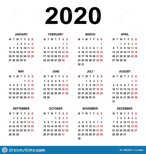 Catch Free 2020 Year Calendar Monday Start Calendar Printables Free Blank
