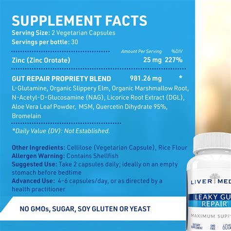 Leaky Gut Repair Leaky Gut Treatment Supplements Liver Medic