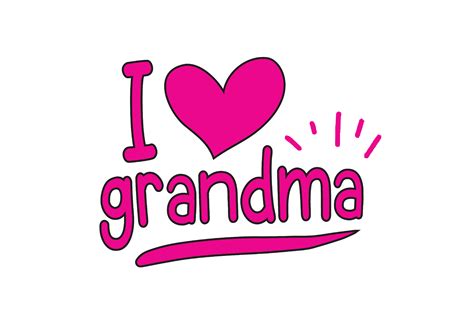 I Love Grandma Graphic By Wienscollection · Creative Fabrica