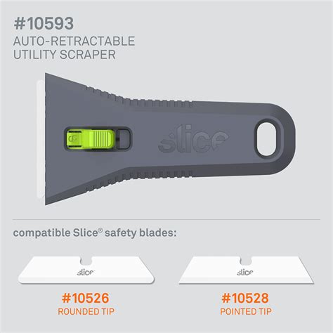 Slice 10593 Utility Scraper With Ceramic Blade Auto Retract