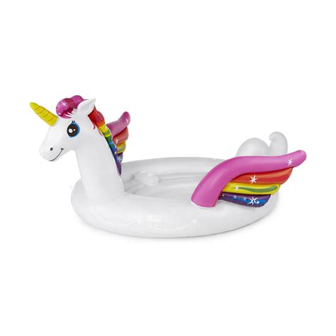 Intex Adult Inflatable Unicorn Party Island Pool Lounger Float White