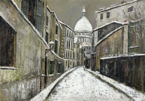 Saint Rustique Street Under Snow 1944 Maurice Utrillo 1883 1955