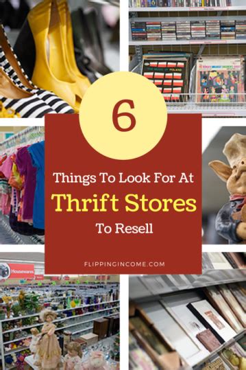 6 Things To Look For At Thrift Stores To Resell Flipping Income