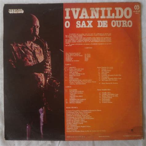 Lp Ivanildo O Sax De Ouro 1979 Disco De Vinil Parcelamento Sem Juros