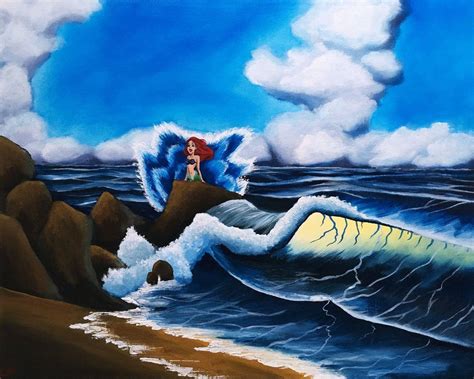 Ariel S Wave Pop Art Portraits The Joy Of Painting Disney Little Mermaids