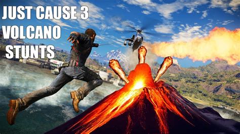 Just Cause 3 Epic Volcano Stunts Gone Wrong Youtube
