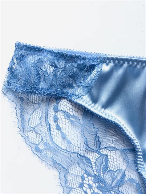 Silk Blue Panties Blue Lace Panties Lace Brief