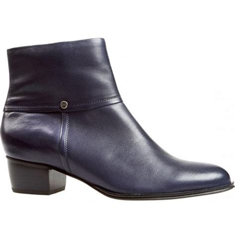Van Dal Womens Juliette Navy Leather Ankle Boots 2386420