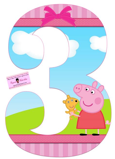 Peppa E George Números Personalizados Festa Infantil Peppa Pig Festa