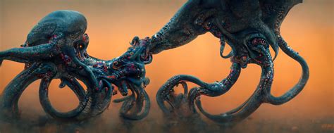 Prompthunt A Giant Octopus Eating An Alien 3d Graffiti Ultrahigh