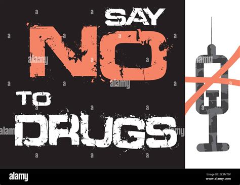 say no to drugs poster stock vector image and art alamy