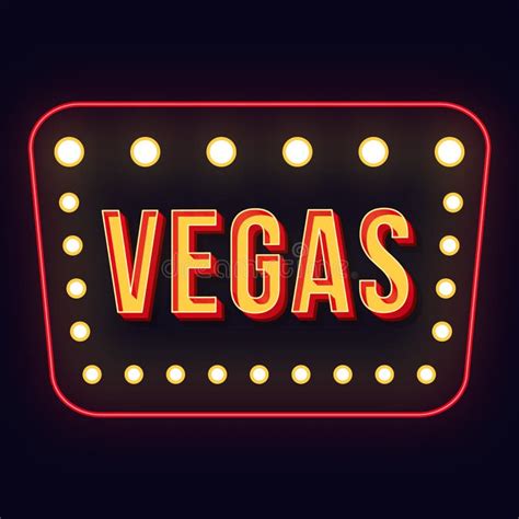 Las Vegas Font Glowing Lamp Letters Retro Alphabet With Lamps Stock