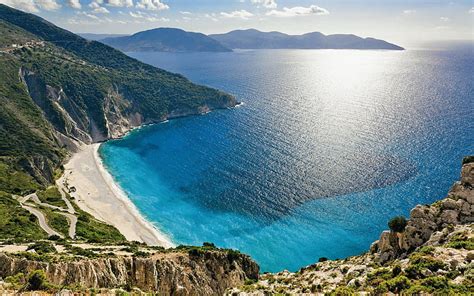 Beach Coast Mediterranean Sea Rocks Greece Sea Hd Wallpaper Peakpx