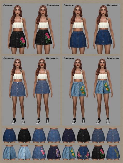 Revamped Denim Skirts At Trillyke Sims 4 Updates
