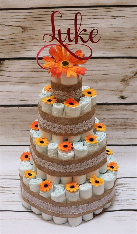 It's a great gender neutral theme, and cacti are so. How To Make a Diaper Cake | Baby shower gifts, Baby shower ...