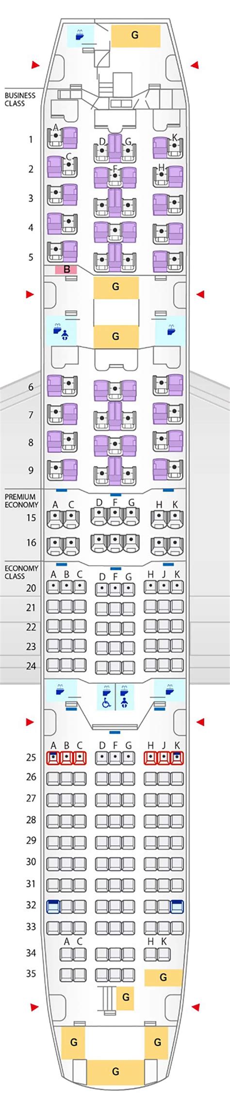 American Airlines Boeing 788 Seat Map
