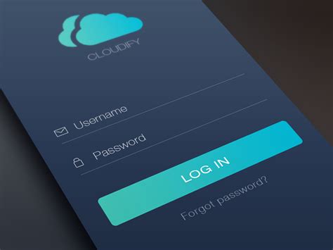 There's a greater risk of forgetting thanks to the fingerprint scanners on modern devices that render passwords as a backup. Cloudify iPhone Login Screen by Amritpal Singh 🏆 on Dribbble